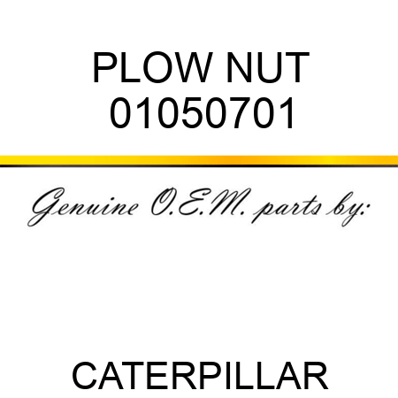 PLOW NUT 01050701