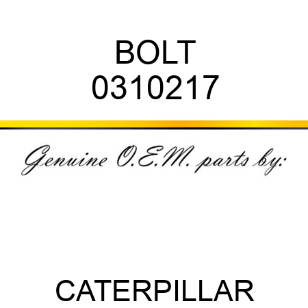 BOLT 0310217
