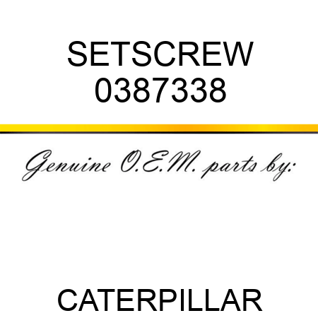 SETSCREW 0387338