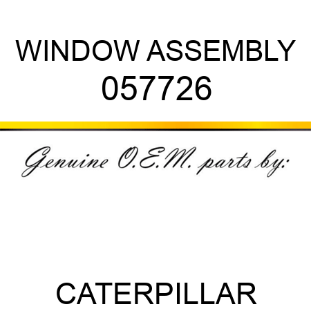 WINDOW ASSEMBLY 057726