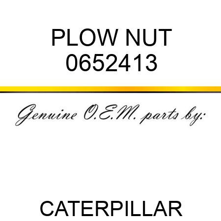 PLOW NUT 0652413