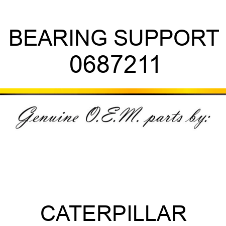 BEARING SUPPORT 0687211