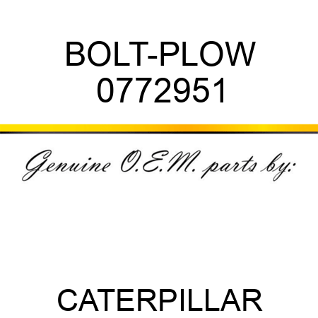 BOLT-PLOW 0772951