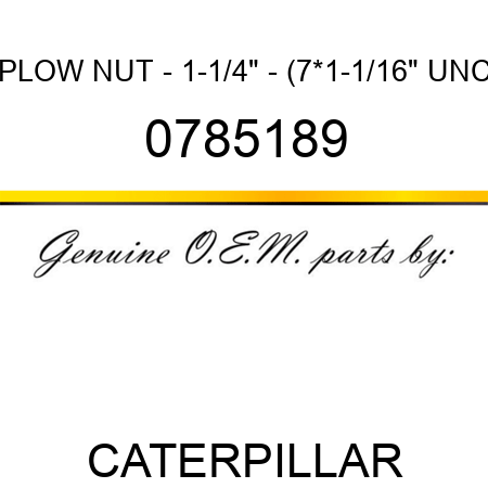 PLOW NUT - 1-1/4