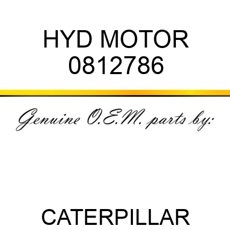 HYD MOTOR 0812786