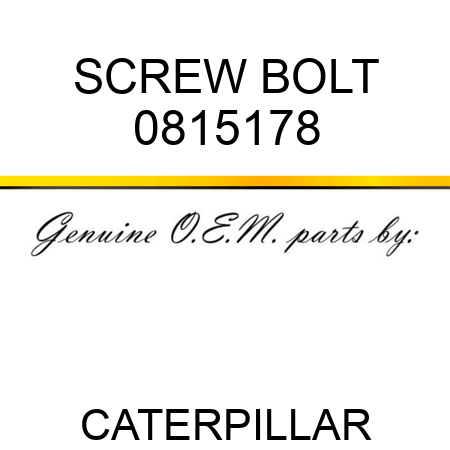 SCREW BOLT 0815178