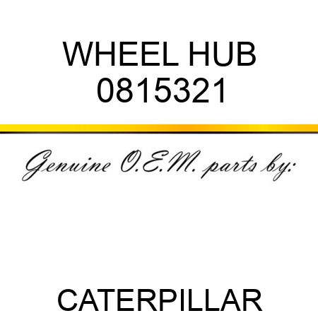 WHEEL HUB 0815321
