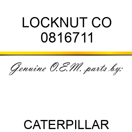 LOCKNUT CO 0816711