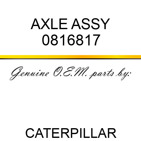 AXLE ASSY 0816817