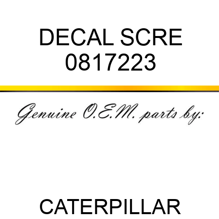DECAL SCRE 0817223