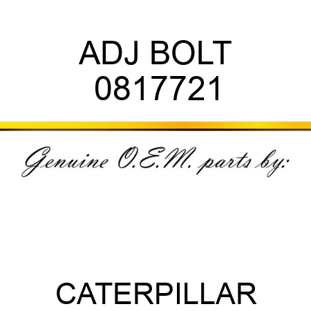 ADJ BOLT 0817721