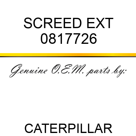 SCREED EXT 0817726