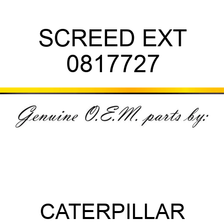 SCREED EXT 0817727