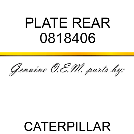 PLATE REAR 0818406