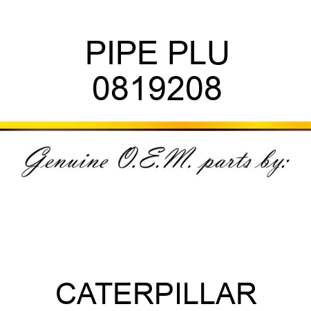 PIPE PLU 0819208