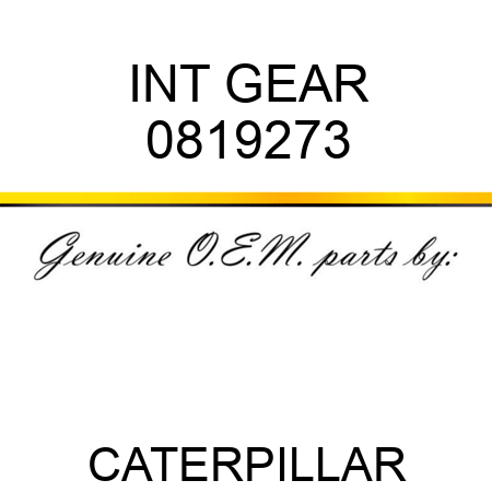 INT GEAR 0819273