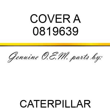 COVER A 0819639