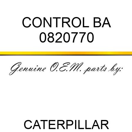 CONTROL BA 0820770