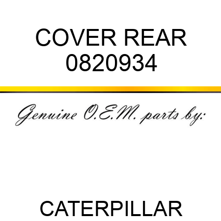 COVER REAR 0820934