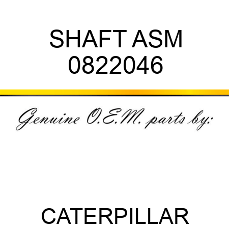 SHAFT ASM 0822046