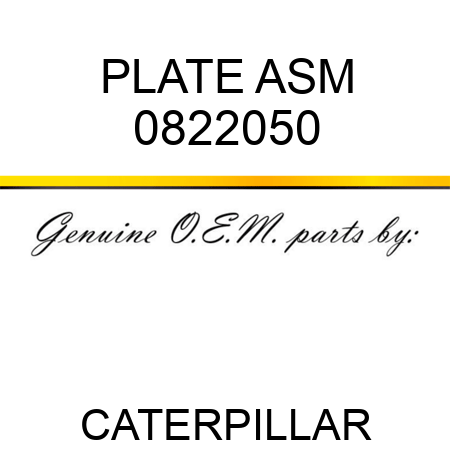 PLATE ASM 0822050