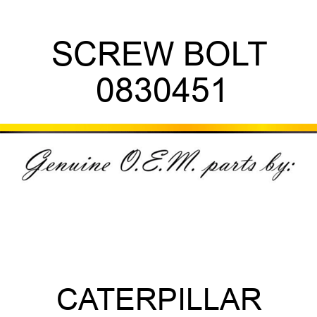 SCREW BOLT 0830451
