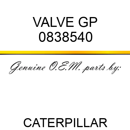 VALVE GP 0838540