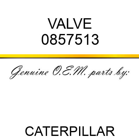 VALVE 0857513