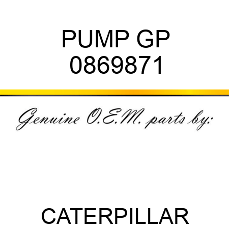 PUMP GP 0869871