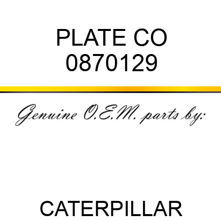PLATE CO 0870129