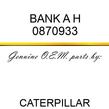 BANK A H 0870933