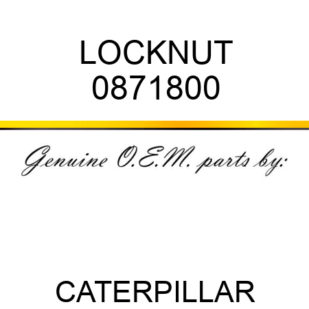 LOCKNUT 0871800