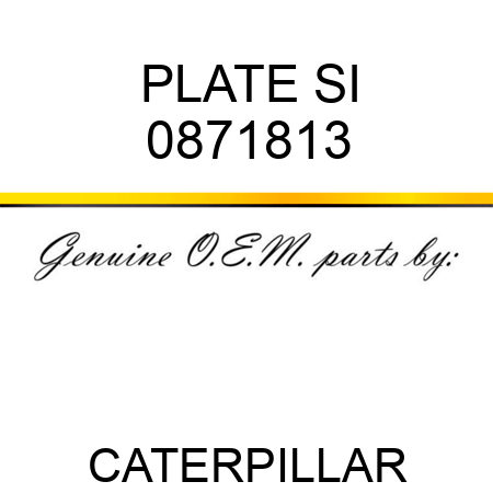 PLATE SI 0871813