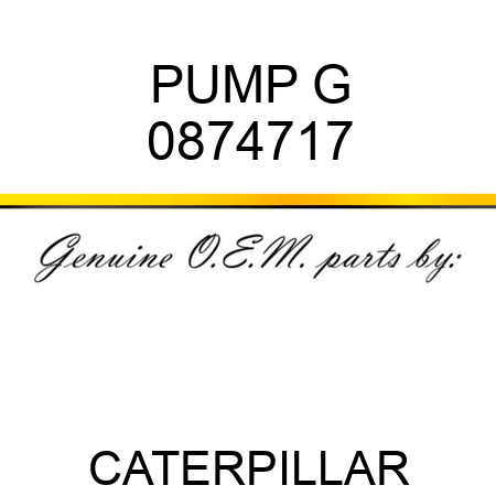 PUMP G 0874717