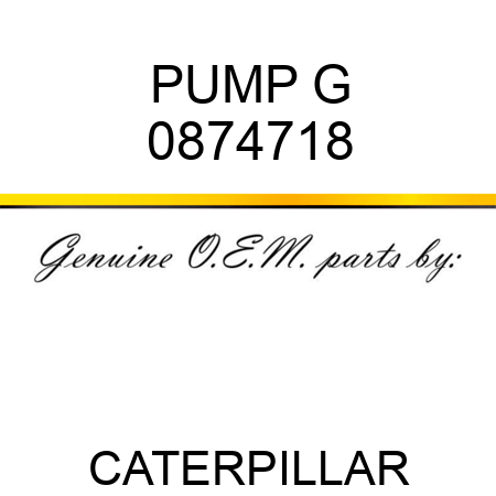 PUMP G 0874718