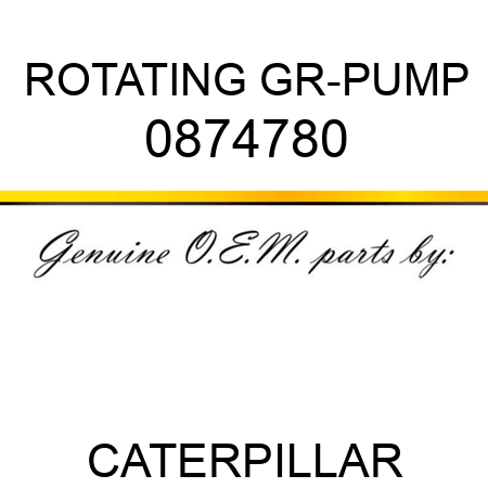 ROTATING GR-PUMP 0874780