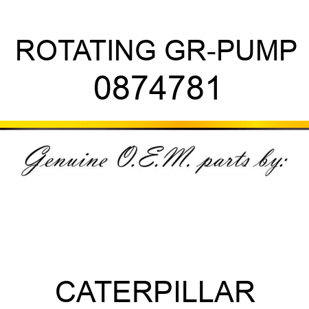 ROTATING GR-PUMP 0874781