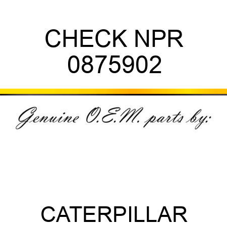 CHECK NPR 0875902