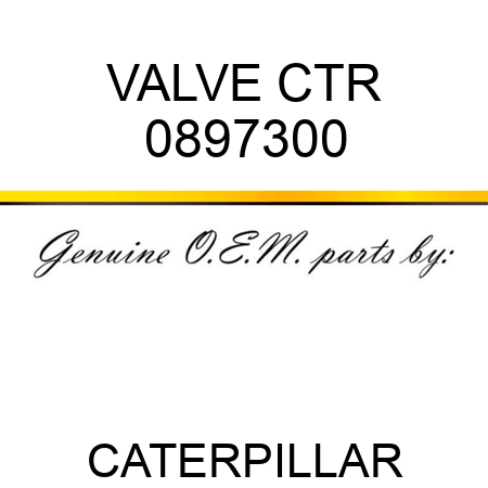 VALVE CTR 0897300