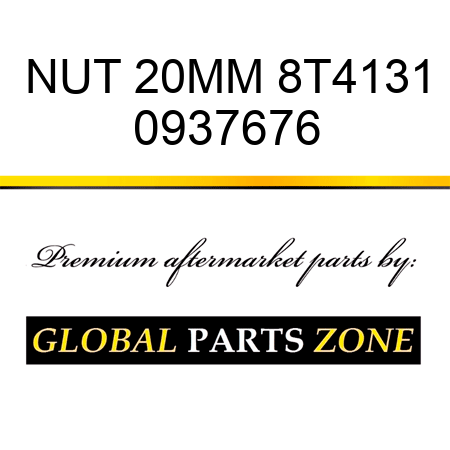 NUT, 20MM 8T4131 0937676