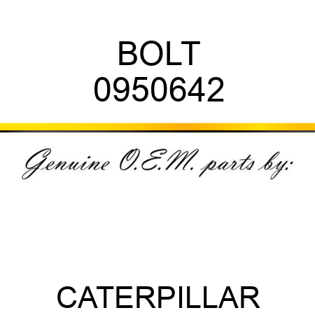 BOLT 0950642