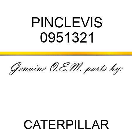 PIN,CLEVIS 0951321