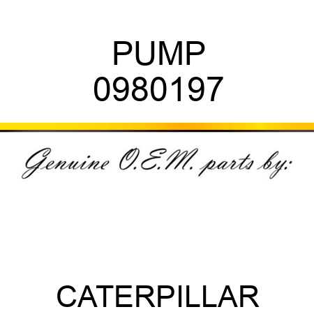 PUMP 0980197