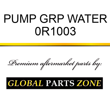 PUMP GRP WATER 0R1003