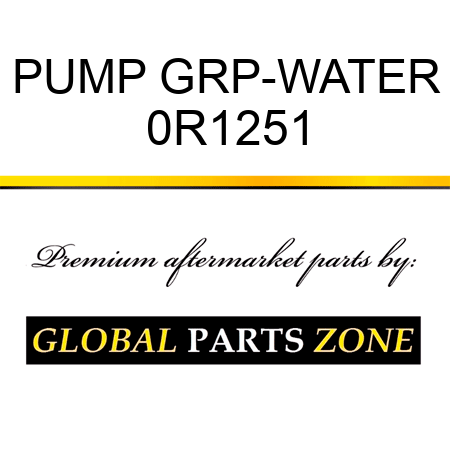 PUMP GRP-WATER 0R1251