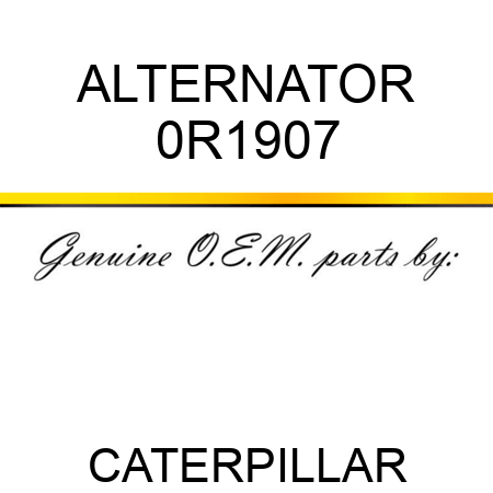 ALTERNATOR 0R1907