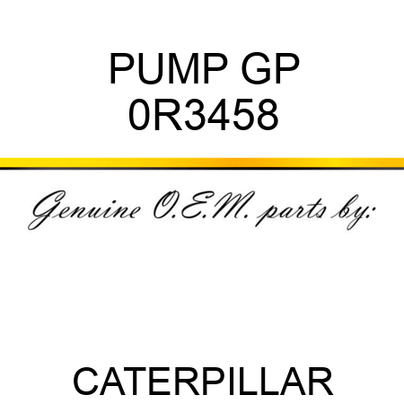 PUMP GP 0R3458