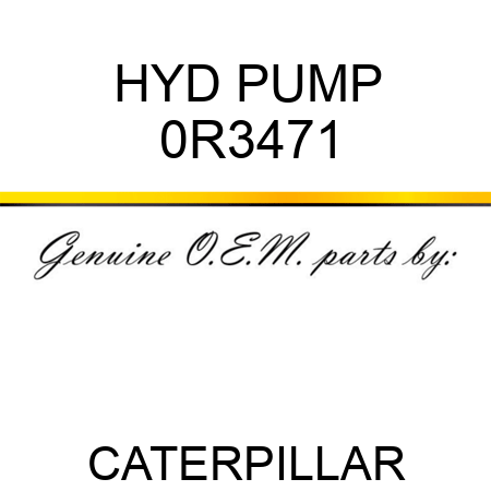 HYD PUMP 0R3471