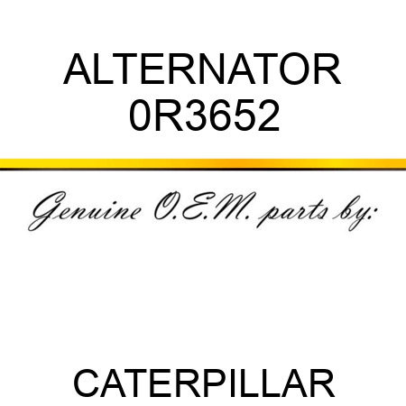 ALTERNATOR 0R3652