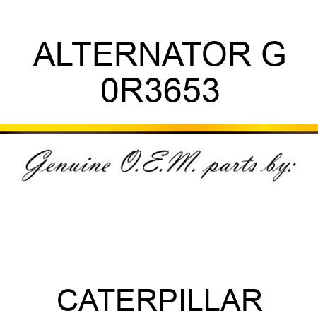 ALTERNATOR G 0R3653